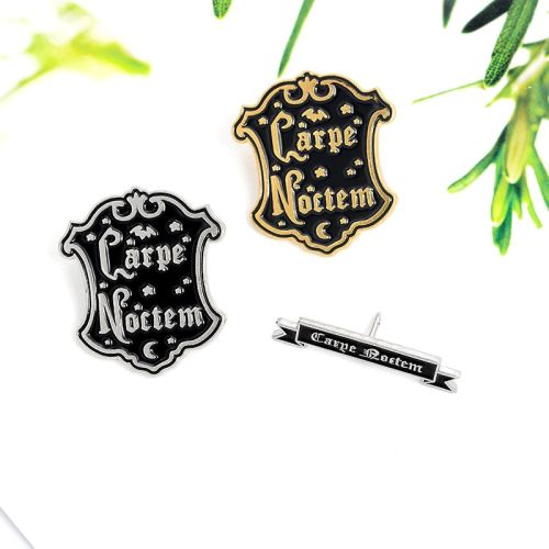 Carpe Noctem Enamel Pin