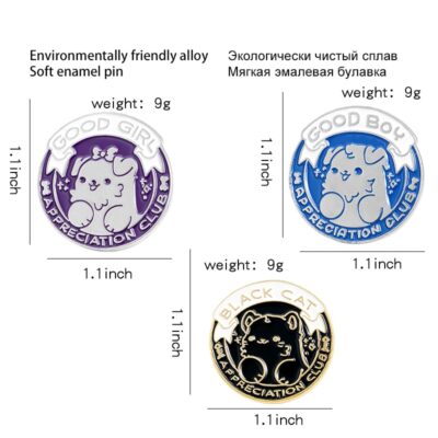 Good Boy/Girl/Cat Enamel Pins