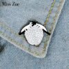 Knitting Brain Enamel Pin