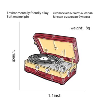 Vinyl Records Player Enamel Pin