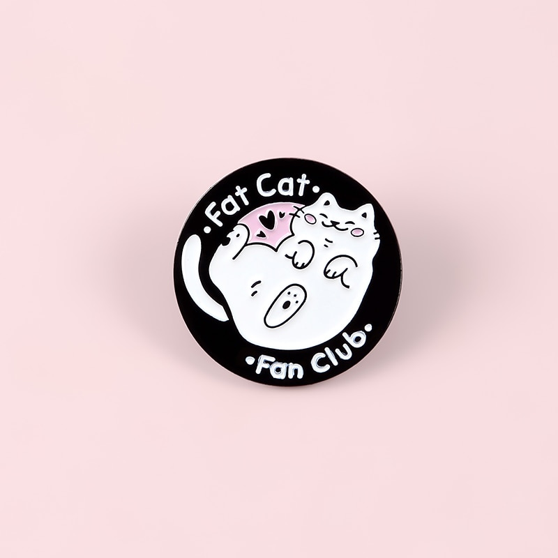 Fat Cat Enamel Pin