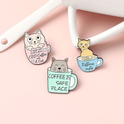 CATpuccino Kitten Cup Enamel Pins