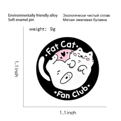 Fat Cat Enamel Pin