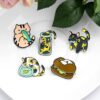 Cats and Fishes Enamel Pins
