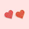 Heart Self Love Typography Enamel Pin