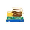 Coffee and Book Enamel Pins