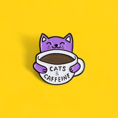 Cats & Caffeine Enamel Pin