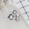 3pcs/set Panda Penguin Enamel Pins