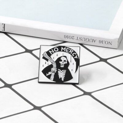 NO MERCY Grim Reaper Enamel Pins