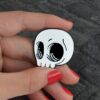 Skeleton Record Enamel Pins