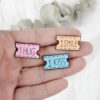 1 KISS 1 HUG 1 SMILE Coupon Enamel Pin