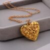 Hollow Heart Secret Message Locket