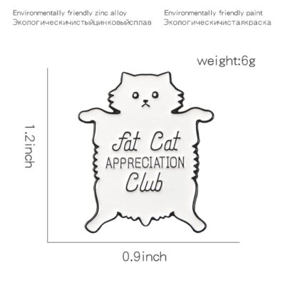 Fat Cat Appreciation Club Enamel Pin