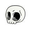 Skeleton Record Enamel Pins