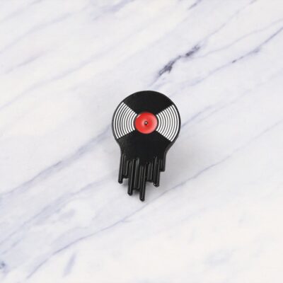 Dripping Vintage Vinyl Record Enamel Pin