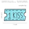 1 KISS 1 HUG 1 SMILE Coupon Enamel Pin