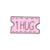 1 KISS 1 HUG 1 SMILE Coupon Enamel Pin