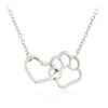 Linked Heart and Paw Pendant