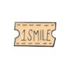1 KISS 1 HUG 1 SMILE Coupon Enamel Pin