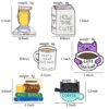 Coffee and Book Enamel Pins