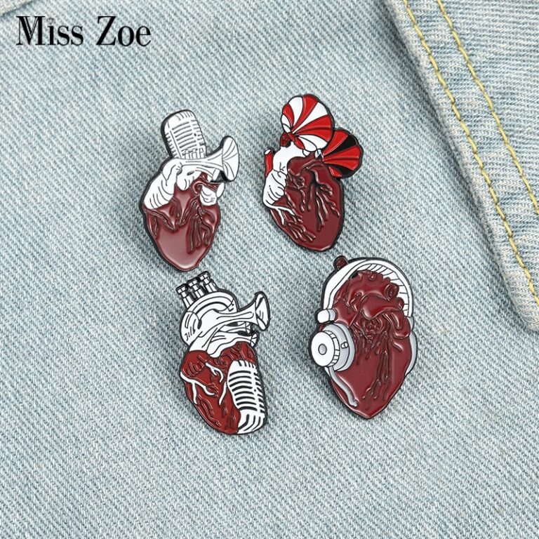 Musical Heart Enamel Pins