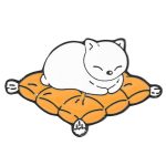cushion white cat